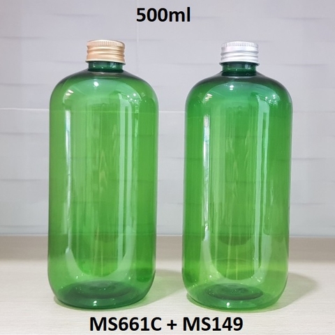 Chai xanh lá nắp nhôm cuốn 500ml