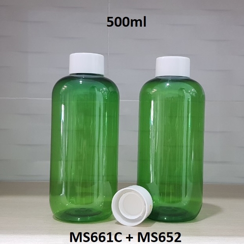 Chai xanh lá nắp vặn 500ml