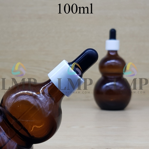 Chai hồ lô nắp bóp khoen nhựa trơn 100ml