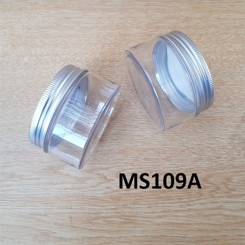 Hũ nhựa trong nắp thiếc 100g