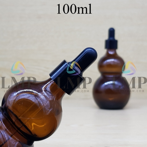 Chai hồ lô nắp bóp khoen nhựa trơn 100ml