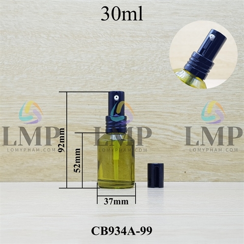 Chai thủy tinh vát đầu nhôm giọt cao 30ml
