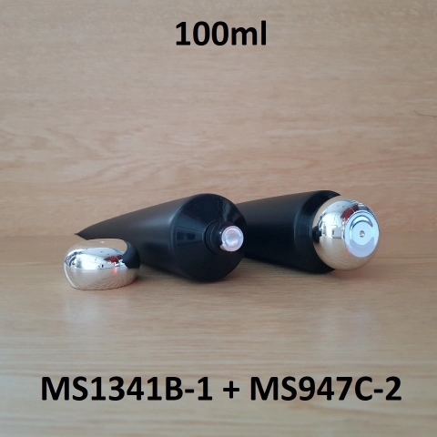 Tuýp tròn đen nhám nắp bạc 100ml