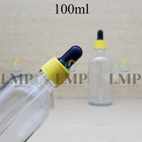 Chai tinh dầu nắp bóp khoen nhựa sọc 100ml