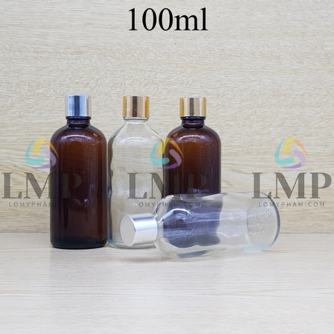 Chai tinh dầu nắp xi KO viền 100ml