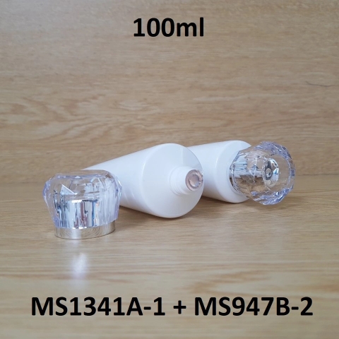 Tuýp tròn trắng bóng nắp bạc 100ml