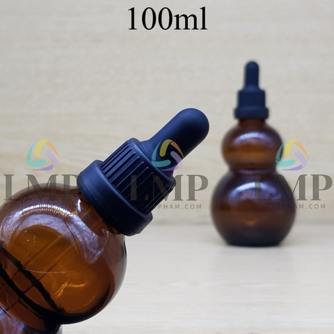 Chai hồ lô nắp bóp sọc dày 100ml