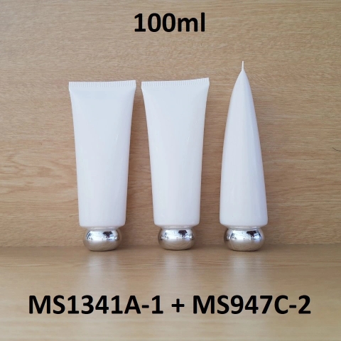 Tuýp tròn trắng bóng nắp bạc 100ml