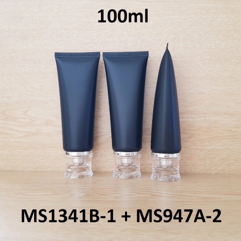 Tuýp tròn đen nhám nắp bạc 100ml