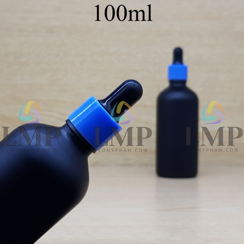Chai tinh dầu phun mờ nắp bóp khoen nhựa trơn 100ml