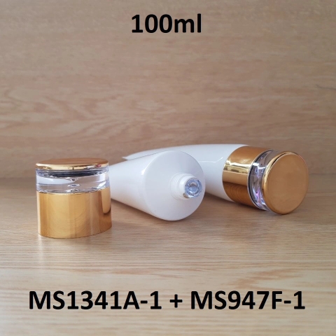 Tuýp tròn trắng bóng nắp vàng 100ml