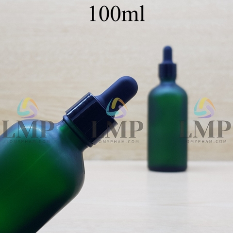 Chai tinh dầu phun mờ nắp bóp khoen nhựa trơn 100ml