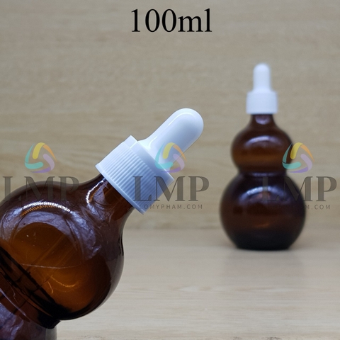 Chai hồ lô nắp bóp khoen nhựa sọc 100ml