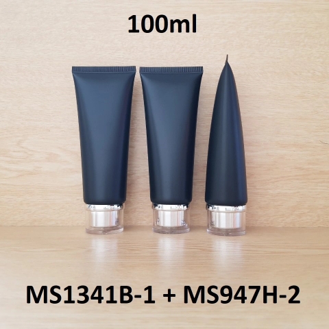 Tuýp tròn đen nhám nắp bạc 100ml