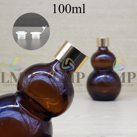 Chai hồ lô nắp xi KO viền 100ml