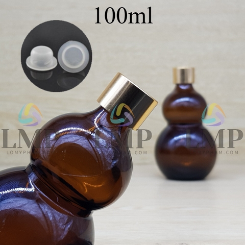 Chai hồ lô nắp xi KO viền 100ml