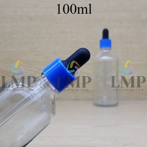 Chai tinh dầu nắp bóp khoen nhựa trơn 100ml