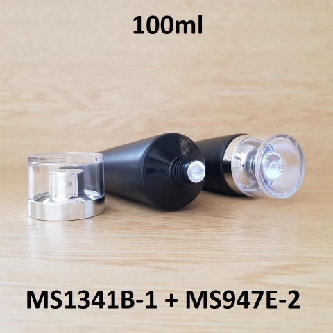 Tuýp tròn đen nhám nắp bạc 100ml