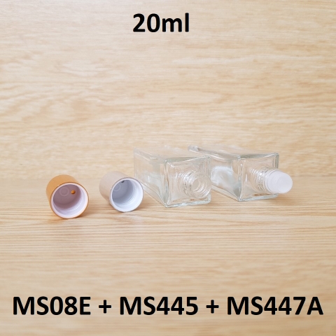 Chai lăn vuông cao bi nhựa 20ml