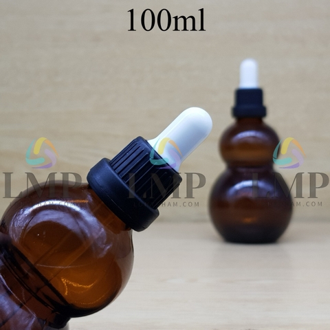 Chai hồ lô nắp bóp sọc dày 100ml