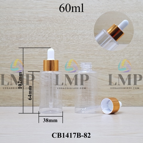 Chai PETG vai ngang nắp bóp khoen nhôm