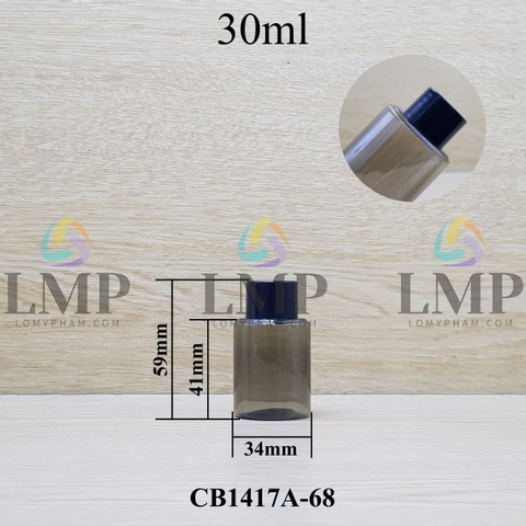 Chai PETG vai ngang nắp vặn trơn