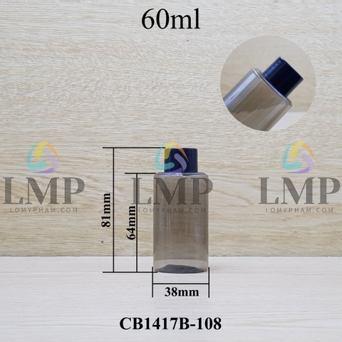 Chai PETG vai ngang nắp vặn trơn