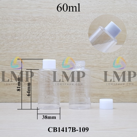 Chai PETG vai ngang nắp vặn trơn