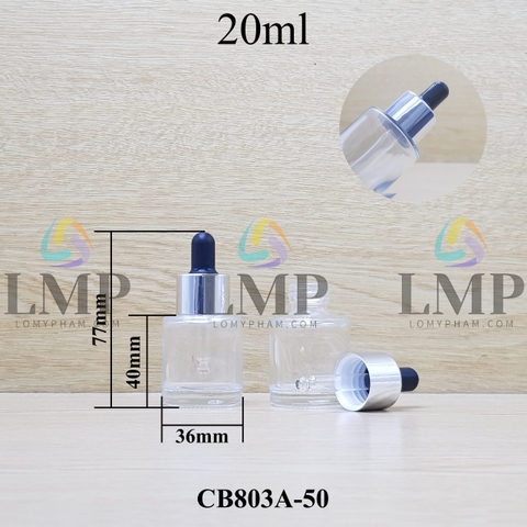 Chai thủy tinh nắp bóp khoen nhôm