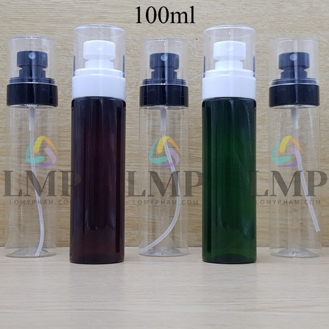 Chai PET vai ngang đầu phun sương trơn 100ml