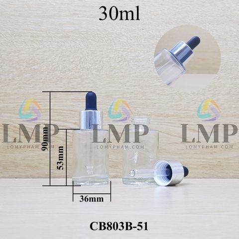 Chai thủy tinh nắp bóp khoen nhôm