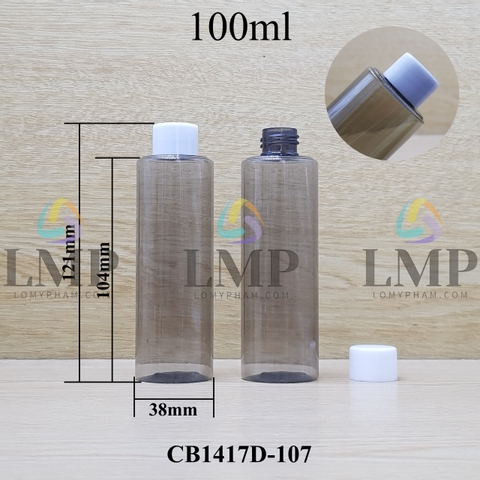 Chai PETG vai ngang nắp vặn trơn