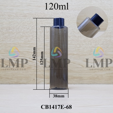 Chai PETG vai ngang nắp vặn trơn