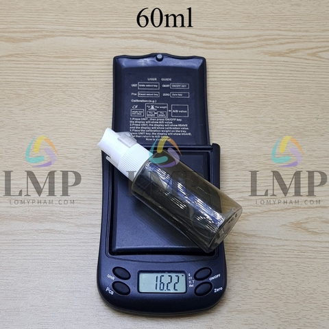 Chai PETG vai ngang đầu xịt mũi 90 độ