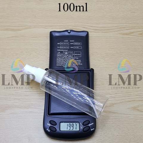 Chai PETG vai ngang đầu xịt mũi 90 độ