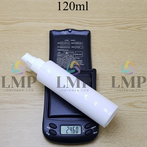 Chai PETG vai ngang đầu xịt mũi 90 độ