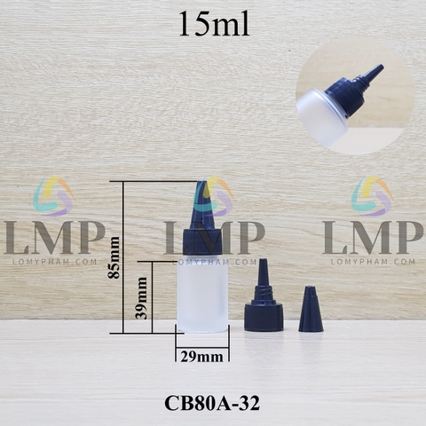 Chai thủy tinh nắp nhọn sọc