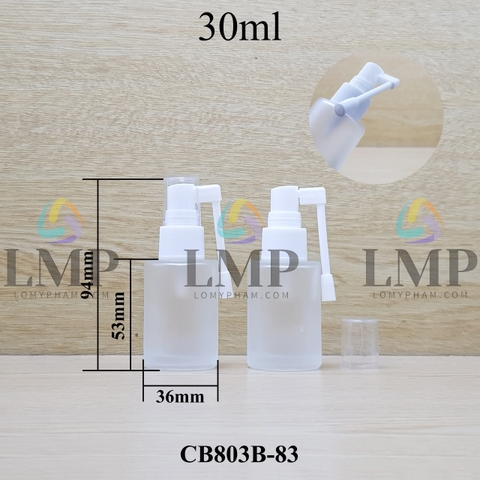 Chai thủy tinh đầu xịt mũi 360 độ