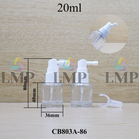 Chai thủy tinh đầu xịt mũi 90 độ