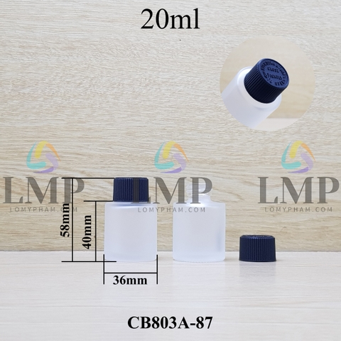 Chai thủy tinh nắp push down and turn sọc