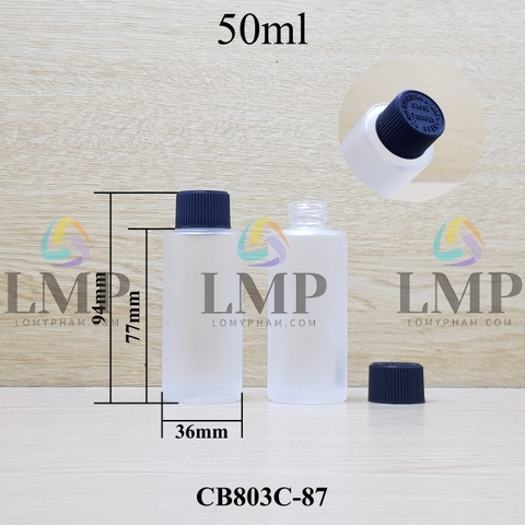 Chai thủy tinh nắp push down and turn sọc