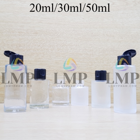 Chai thủy tinh nắp bật trơn bóng