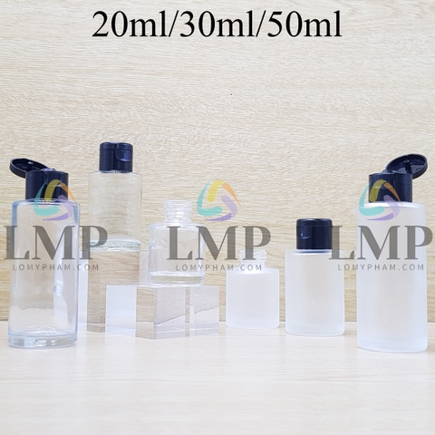 Chai thủy tinh nắp bật trơn bóng