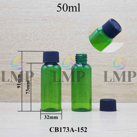 Chai vai tròn nắp push down and turn sọc 50ml