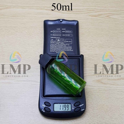 Chai vai tròn nắp push down and turn sọc 50ml