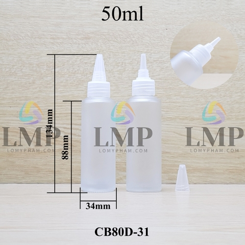 Chai thủy tinh nắp nhọn sọc