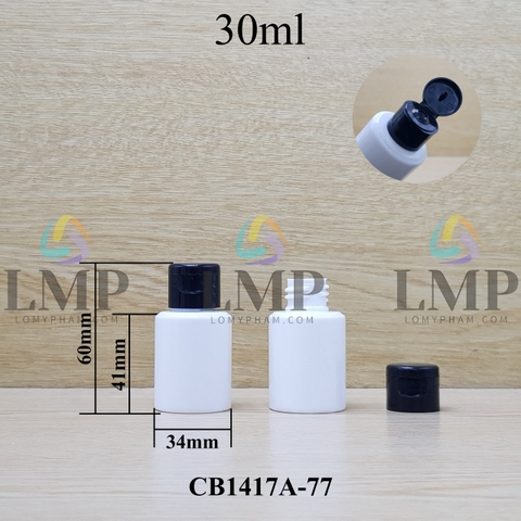 Chai PETG vai ngang nắp bật trơn bóng