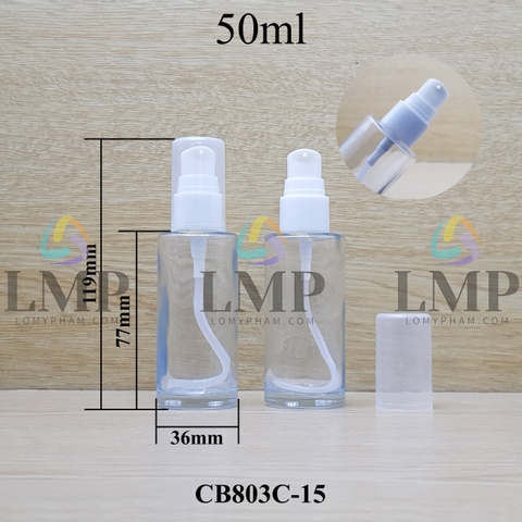 Chai thủy tinh đầu xịt giọt 1 viền