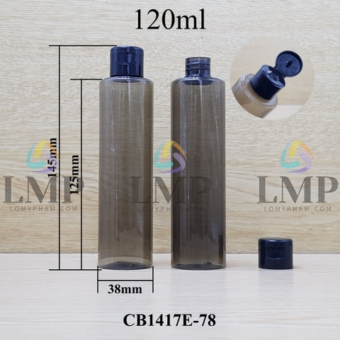 Chai PETG vai ngang nắp bật trơn bóng