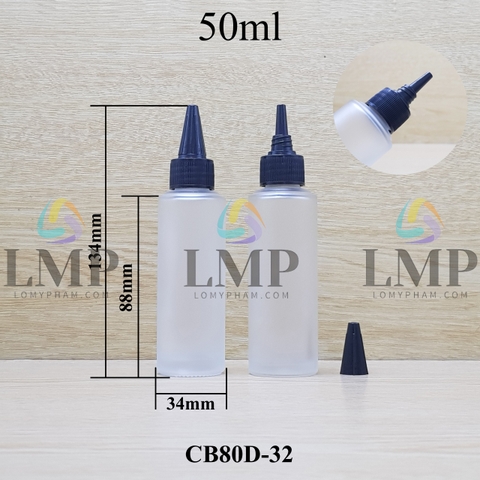 Chai thủy tinh nắp nhọn sọc